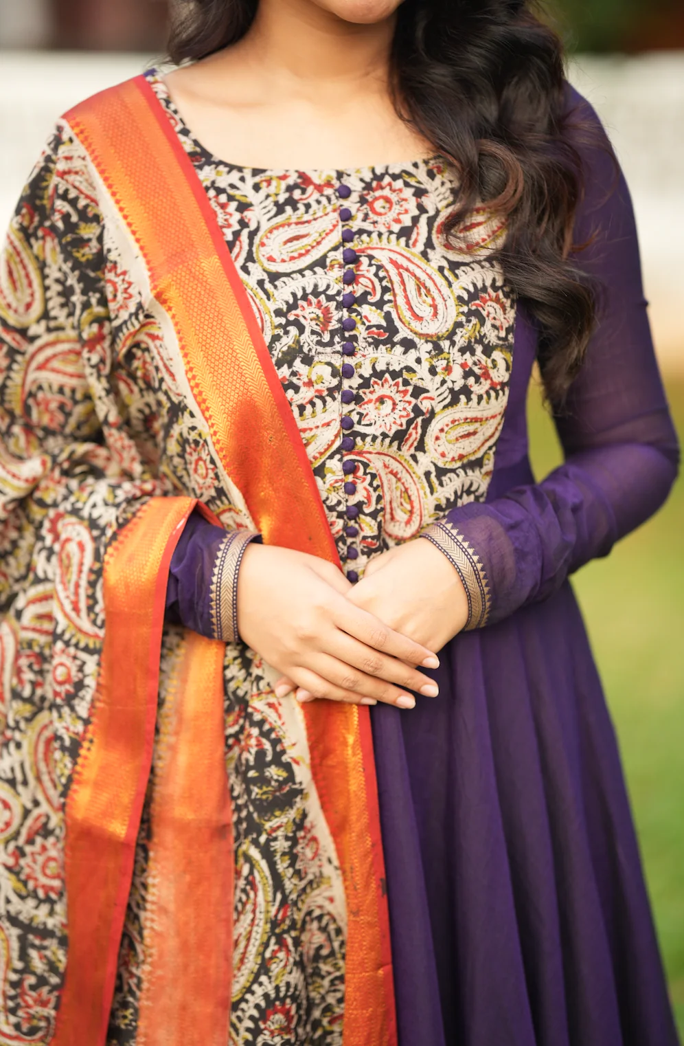 THARIKA (VIOLET KALAMKARI ANARKALI) - Image 2