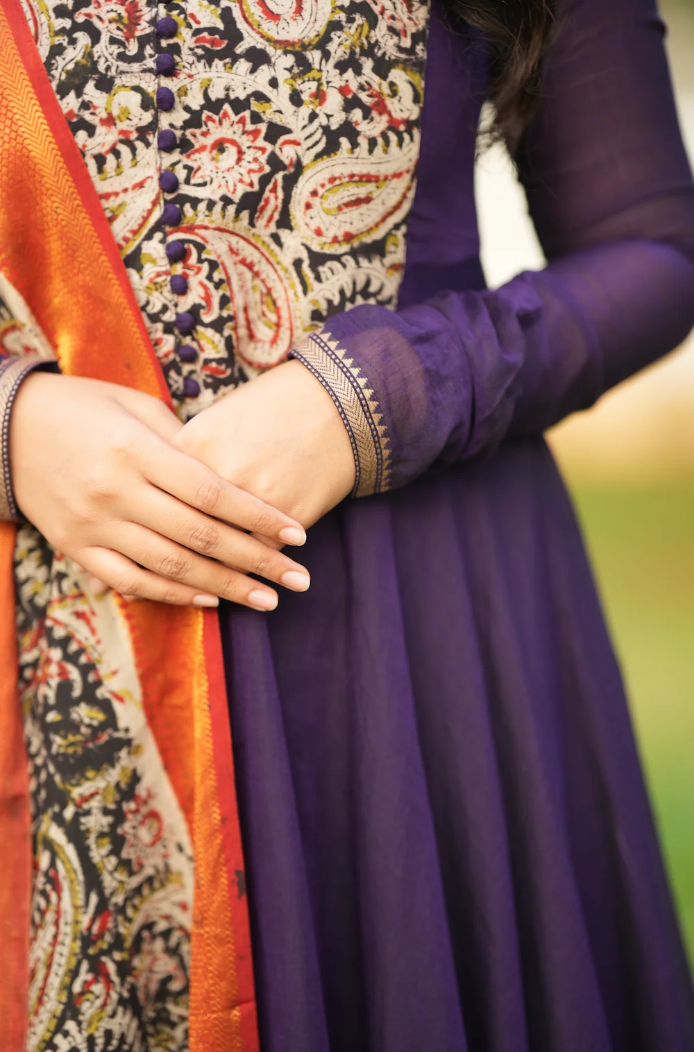 THARIKA (VIOLET KALAMKARI ANARKALI) - Image 3