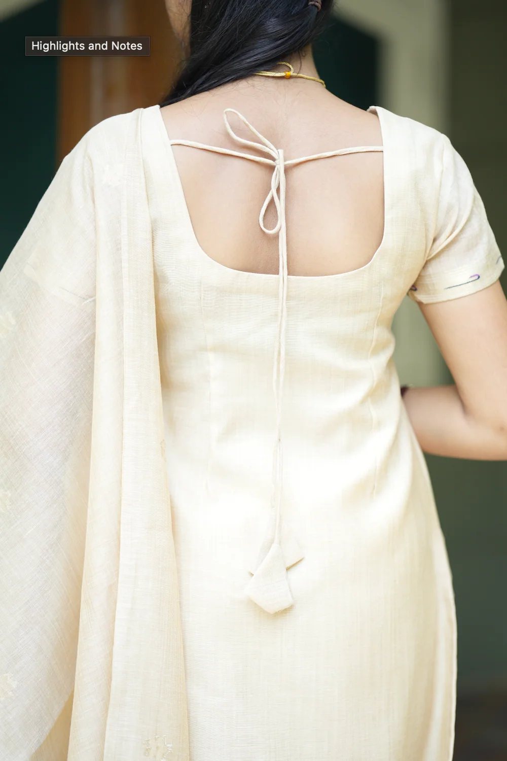 Tissue ivory handloom suit-VC001 - Image 4
