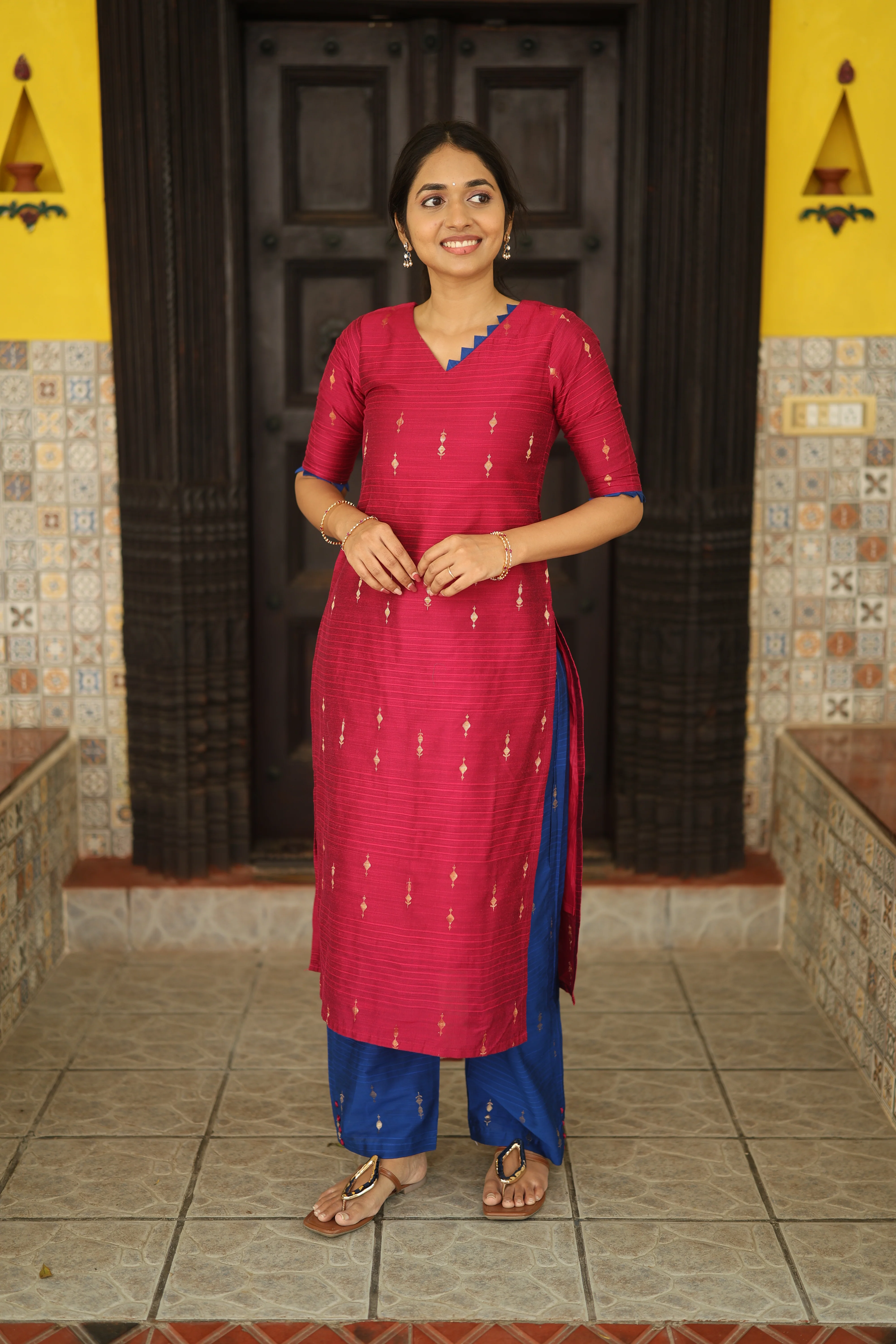 Yashodha-PINK+BLUE - Image 2