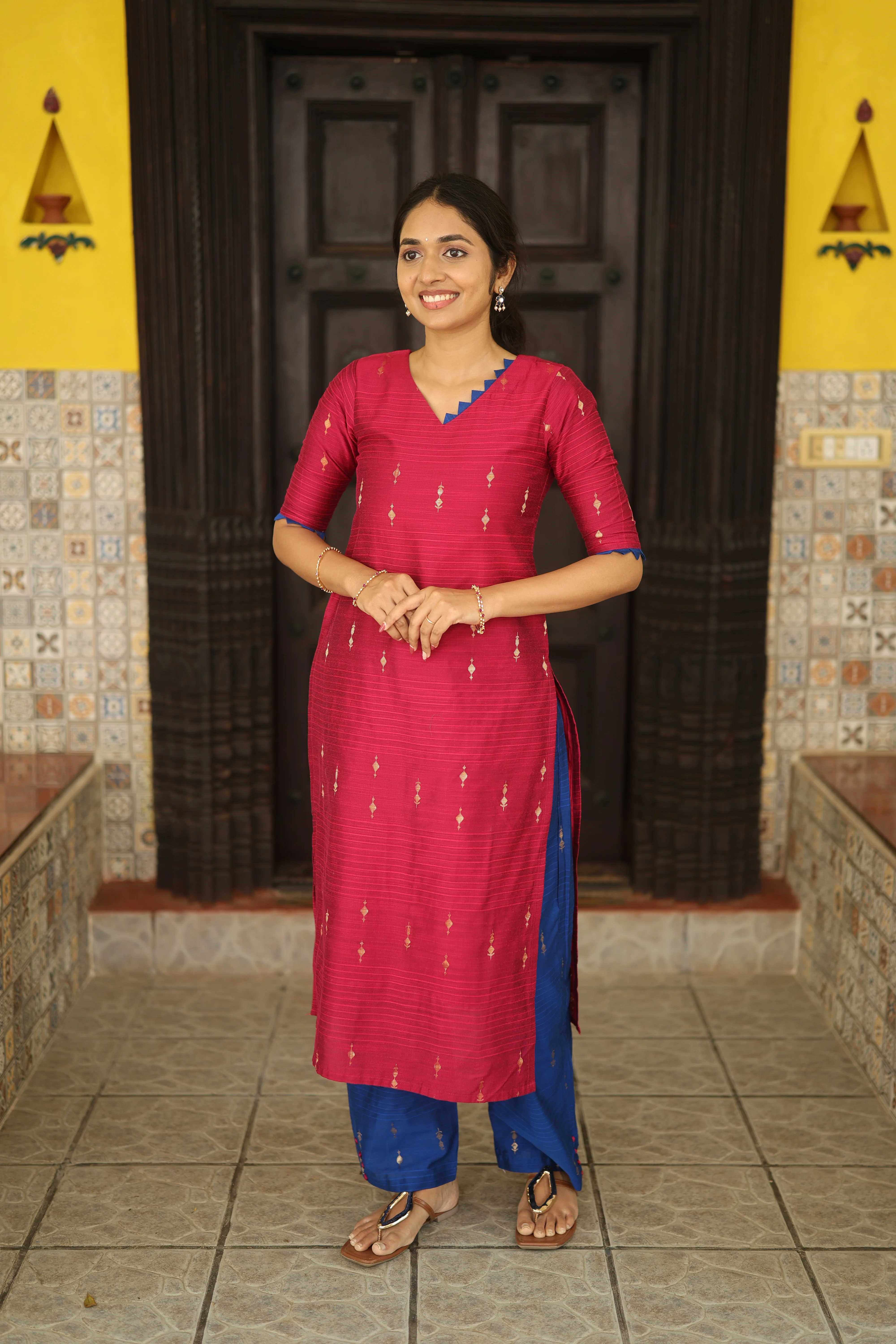 Yashodha-PINK+BLUE - Image 4