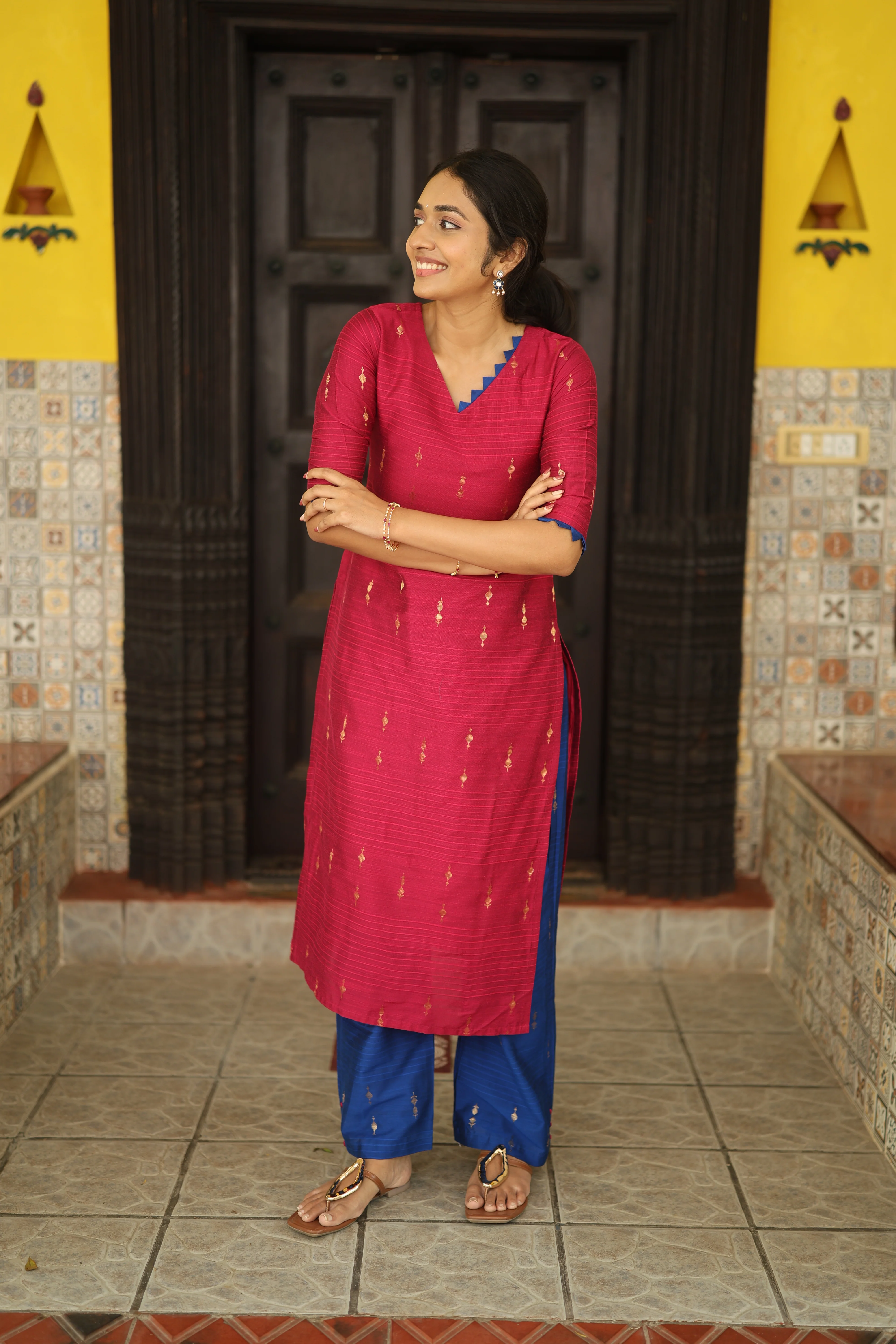 Yashodha-PINK+BLUE - Image 6