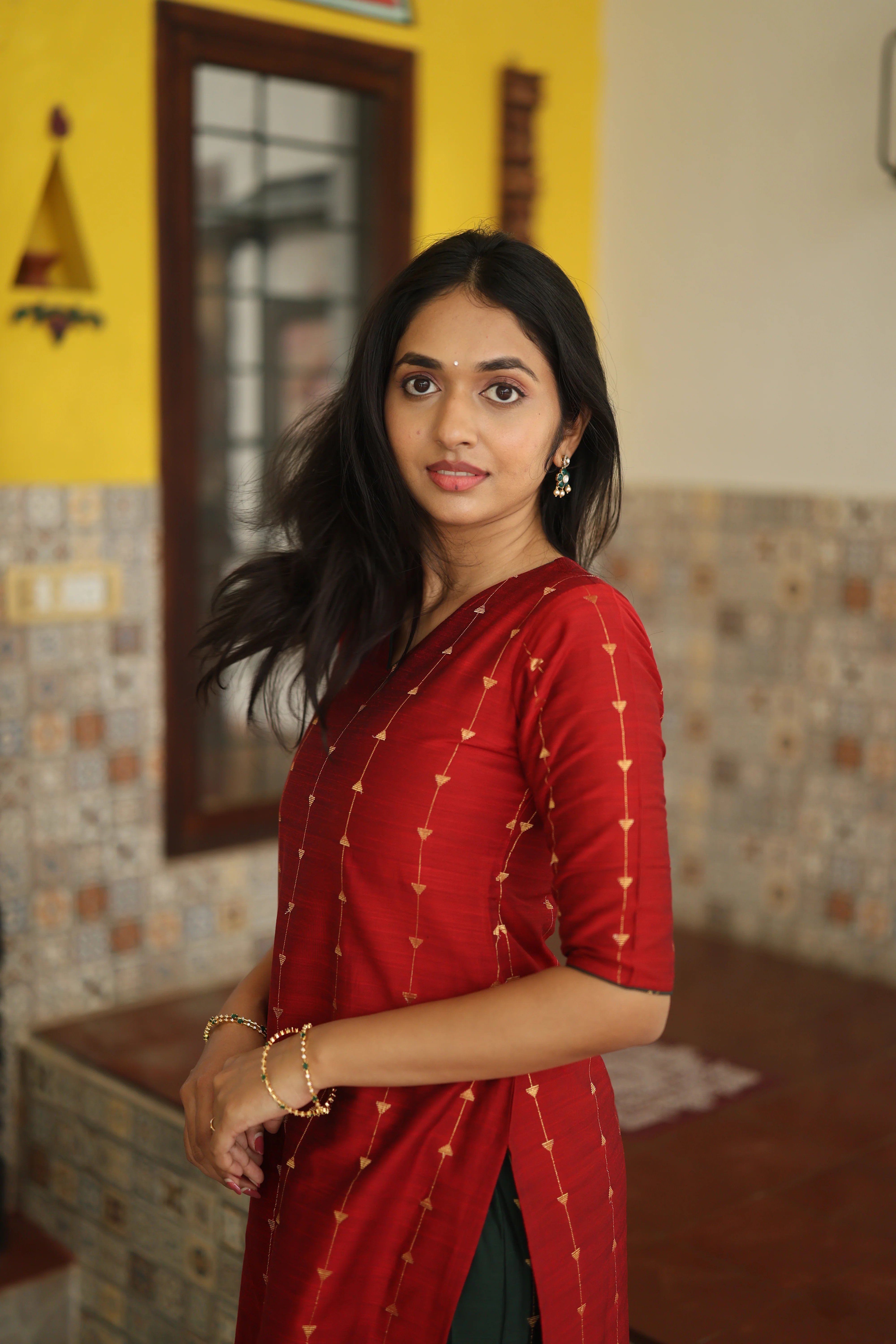 Yashodha-MAROON AND GREEN