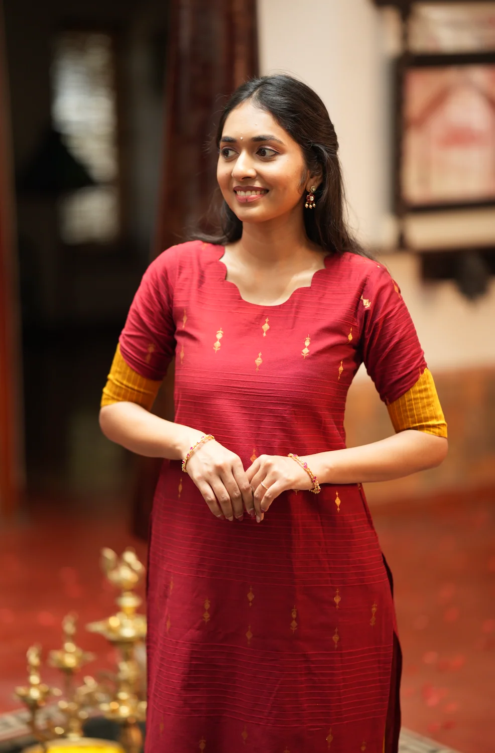 Yashodha-RED WITH MUSTARD