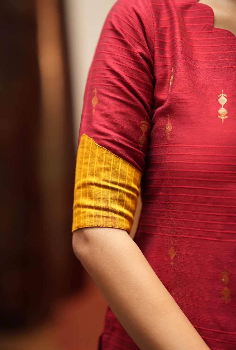 Yashodha-RED WITH MUSTARD - Image 5