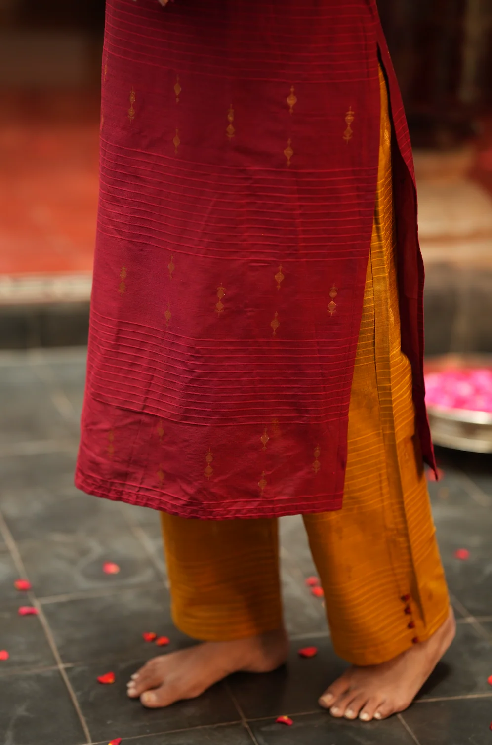 Yashodha-RED WITH MUSTARD - Image 7