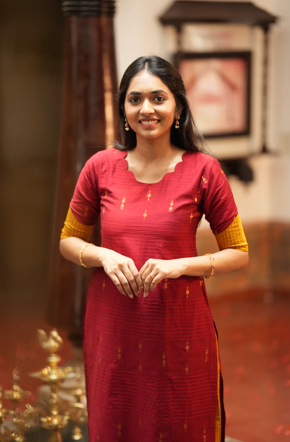 Yashodha-RED WITH MUSTARD - Image 9
