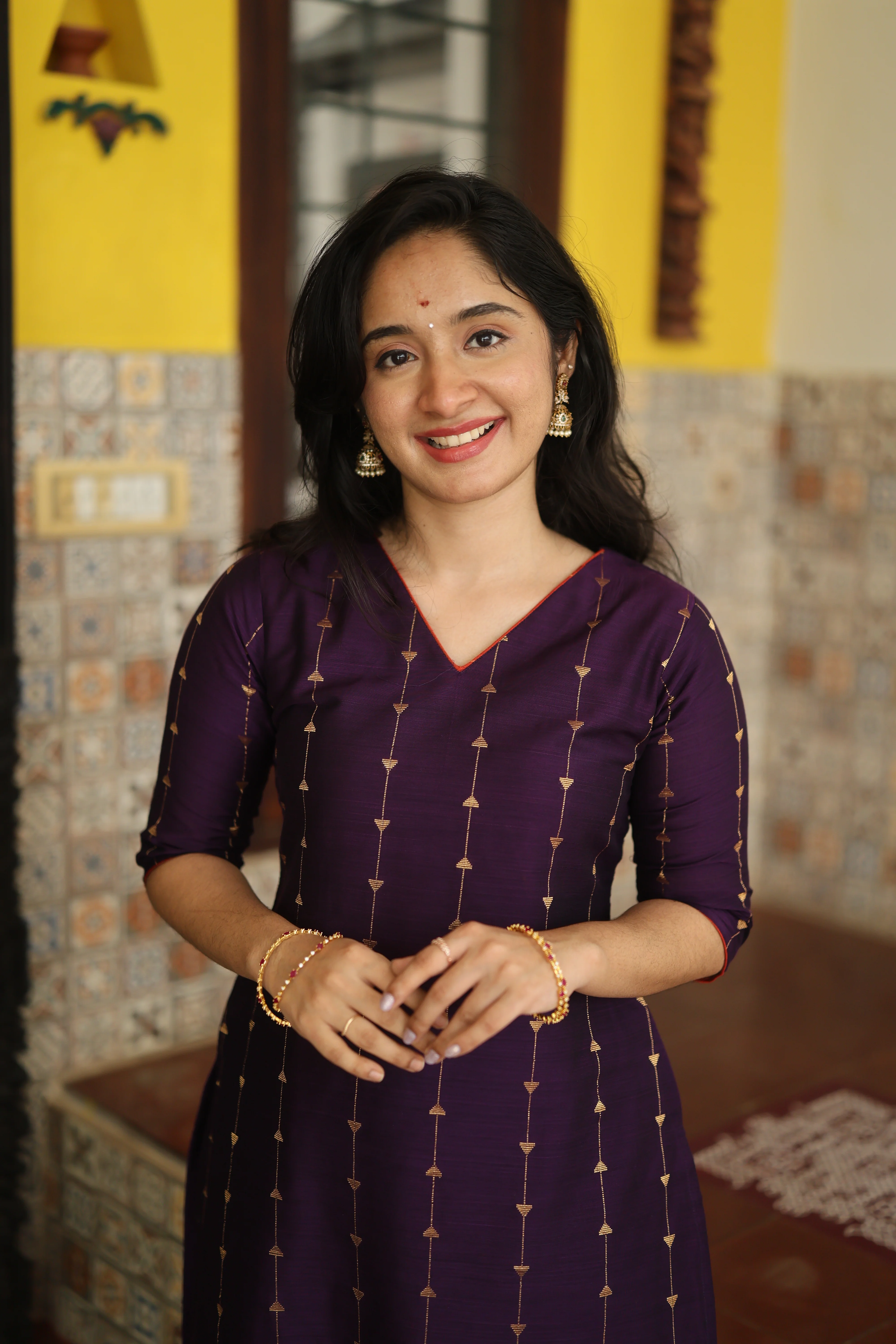 Yashodha-VIOLET AND ORANGE